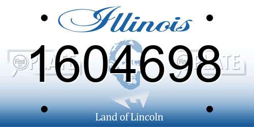 1604698 Illinois License Plate