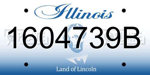 1604739B Illinois License Plate