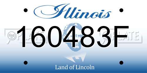 160483F Illinois License Plate