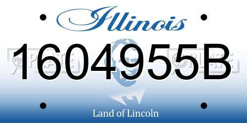 1604955B Illinois License Plate