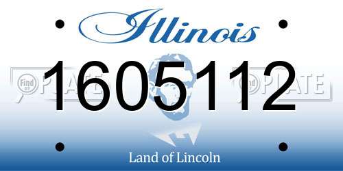 1605112 Illinois License Plate