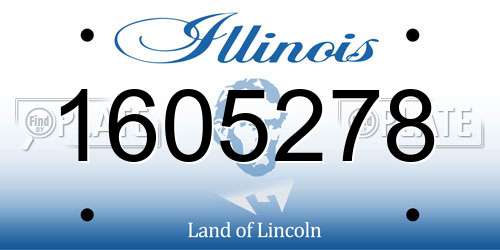 1605278 Illinois License Plate