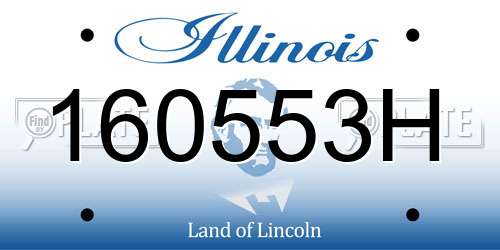 160553H Illinois License Plate