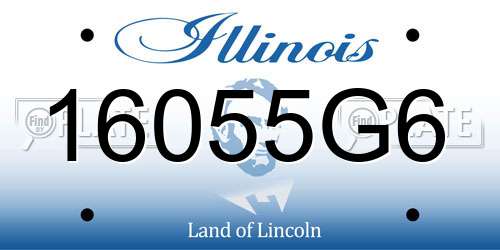 16055G6 Illinois License Plate