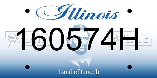 160574H Illinois License Plate