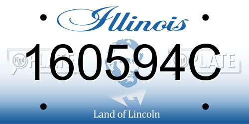160594C Illinois License Plate