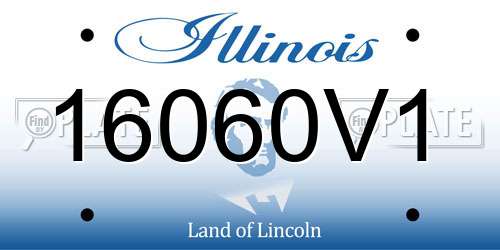 16060V1 Illinois License Plate