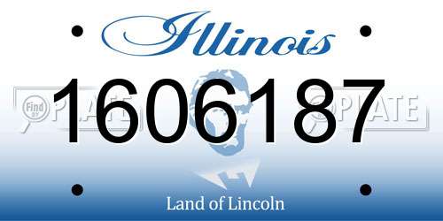 1606187 Illinois License Plate