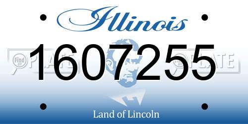 1607255 Illinois License Plate