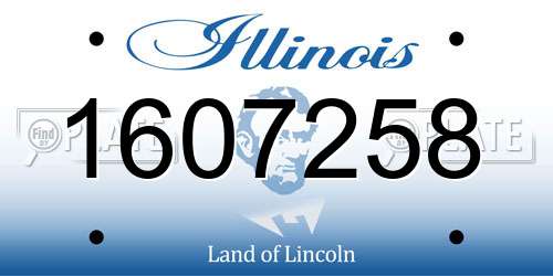 1607258 Illinois License Plate
