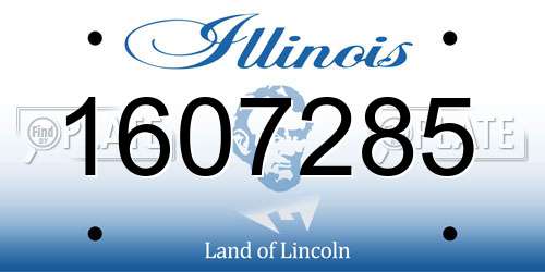1607285 Illinois License Plate