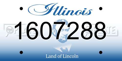 1607288 Illinois License Plate