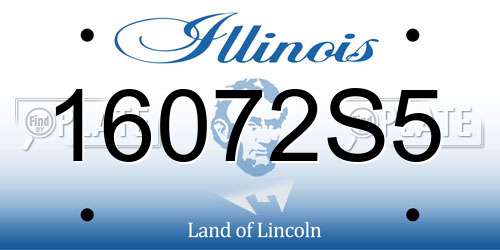 16072S5 Illinois License Plate