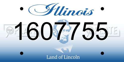 1607755 Illinois License Plate