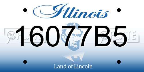 16077B5 Illinois License Plate