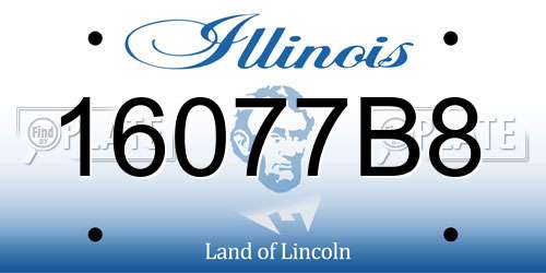 16077B8 Illinois License Plate