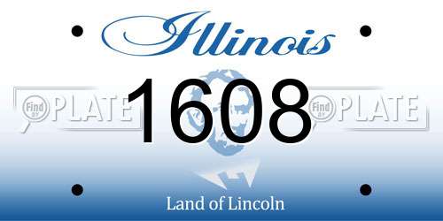 1608 Illinois License Plate