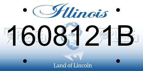 1608121B Illinois License Plate