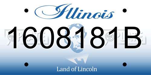 1608181B Illinois License Plate