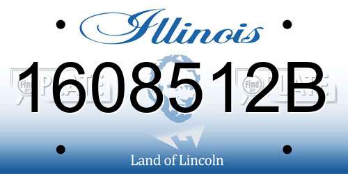 1608512B Illinois License Plate