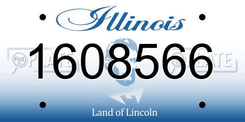 1608566 Illinois License Plate