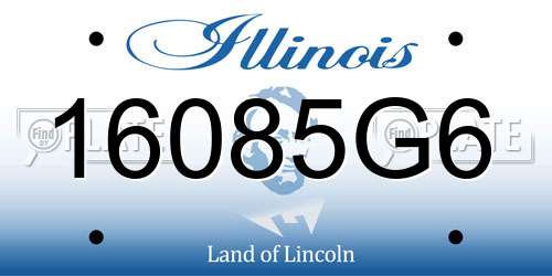 16085G6 Illinois License Plate