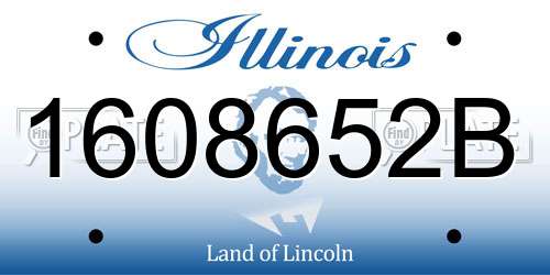 1608652B Illinois License Plate