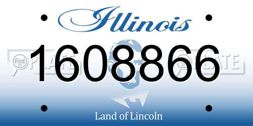 1608866 Illinois License Plate