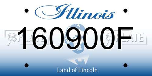 160900F Illinois License Plate