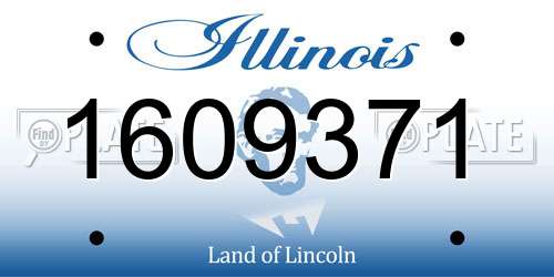 1609371 Illinois License Plate