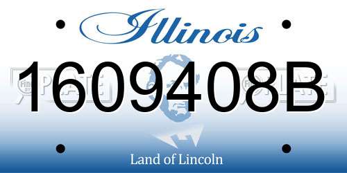 1609408B Illinois License Plate