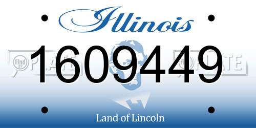 1609449 Illinois License Plate
