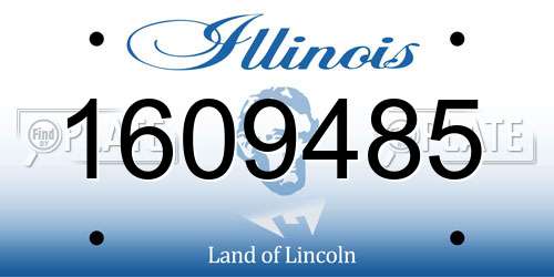 1609485 Illinois License Plate