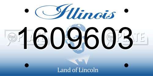 1609603 Illinois License Plate