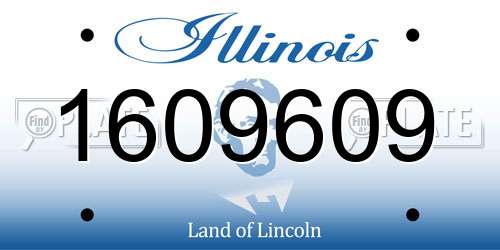 1609609 Illinois License Plate