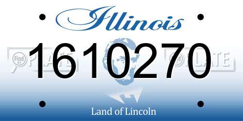 1610270 Illinois License Plate