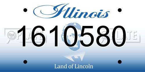 1610580 Illinois License Plate
