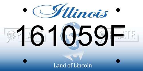 161059F Illinois License Plate