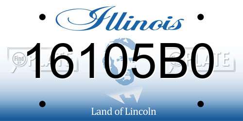 16105B0 Illinois License Plate