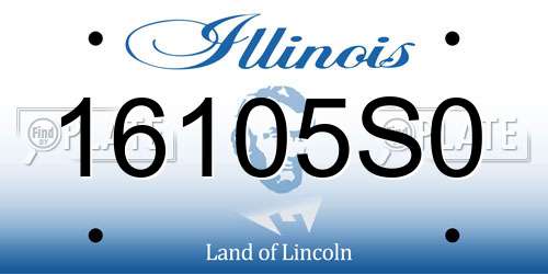 16105S0 Illinois License Plate