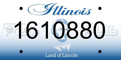 1610880 Illinois License Plate