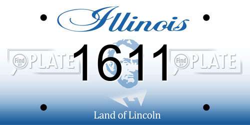 1611 Illinois License Plate
