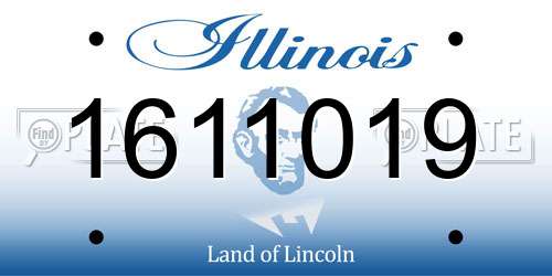 1611019 Illinois License Plate