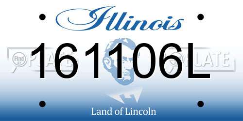 161106L Illinois License Plate