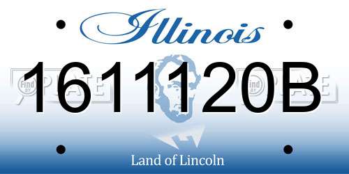 1611120B Illinois License Plate