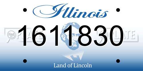 1611830 Illinois License Plate