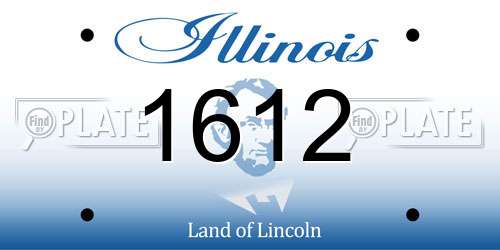 1612 Illinois License Plate