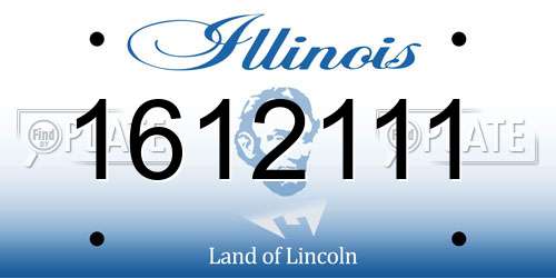 1612111 Illinois License Plate