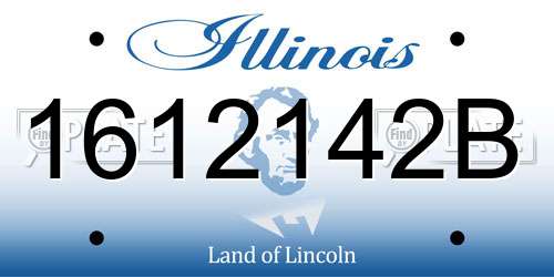 1612142B Illinois License Plate