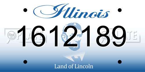 1612189 Illinois License Plate